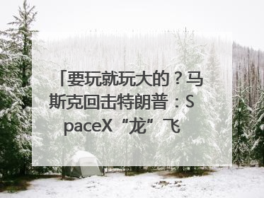 要玩就玩大的？马斯克回击特朗普：SpaceX“龙”飞船将立即退役！