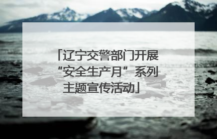 辽宁交警部门开展“安全生产月”系列主题宣传活动