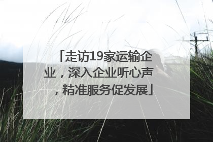 走访19家运输企业，深入企业听心声，精准服务促发展