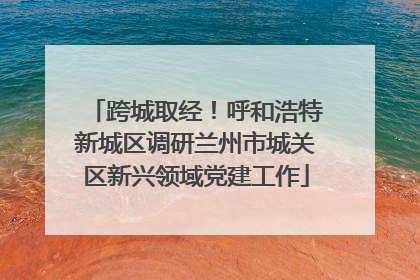 跨城取经！呼和浩特新城区调研兰州市城关区新兴领域党建工作