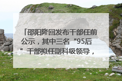 邵阳隆回发布干部任前公示，其中三名“95后”干部拟任副科级领导，均系硕士选调生