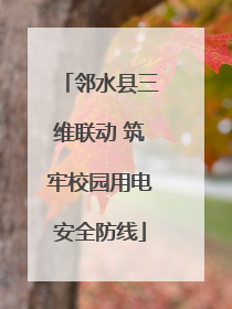 邻水县三维联动 筑牢校园用电安全防线