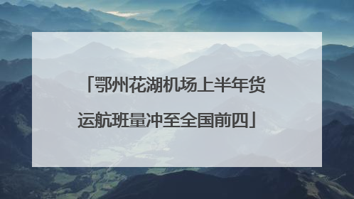 鄂州花湖机场上半年货运航班量冲至全国前四