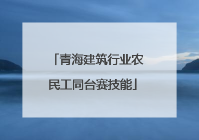 青海建筑行业农民工同台赛技能