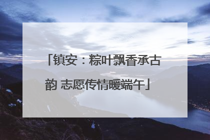 镇安：粽叶飘香承古韵 志愿传情暖端午