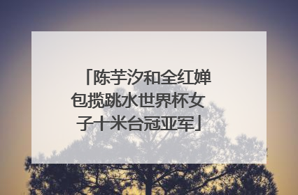 陈芋汐和全红婵包揽跳水世界杯女子十米台冠亚军