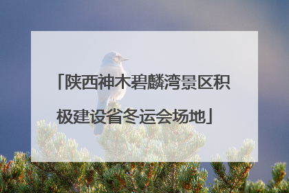 陕西神木碧麟湾景区积极建设省冬运会场地