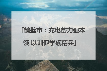 鹤壁市：充电蓄力强本领 以训促学砺精兵
