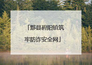黟县碧阳镇筑牢防诈安全网