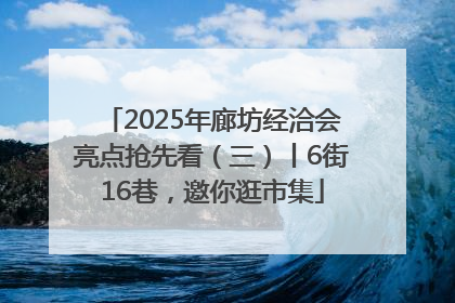 2025年廊坊经洽会亮点抢先看（三）丨6街16巷，邀你逛市集