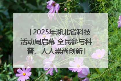 2025年湖北省科技活动周启幕 全民参与科普、人人崇尚创新