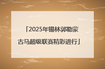 2025年锡林郭勒蒙古马超级联赛精彩进行