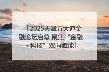 2025天津五大道金融论坛启幕 聚焦“金融+科技”双向赋能