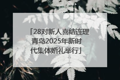 28对新人喜结连理 青岛2025年新时代集体婚礼举行