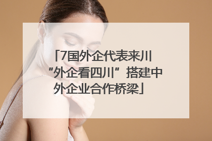 7国外企代表来川 “外企看四川”搭建中外企业合作桥梁