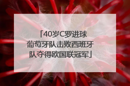 40岁C罗进球 葡萄牙队击败西班牙队夺得欧国联冠军
