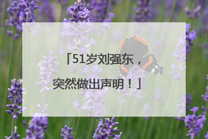 51岁刘强东，突然做出声明！