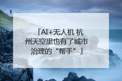 AI+无人机 杭州天空里也有了城市治理的“帮手”