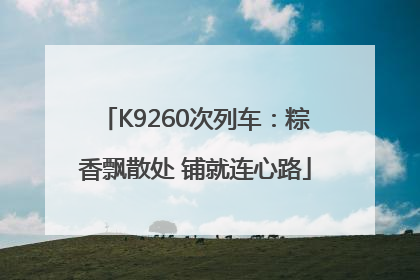 K9260次列车：粽香飘散处 铺就连心路